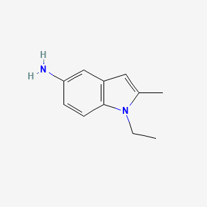 molecular formula C11H14N2 B1276556 1-Ethyl-2-methyl-1H-indol-5-amine CAS No. 878733-38-1