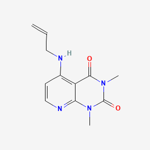 molecular formula C12H14N4O2 B12765584 Pyrido(2,3-d)pyrimidine-2,4(1H,3H)-dione, 1,3-dimethyl-5-(2-propenylamino)- CAS No. 112734-96-0