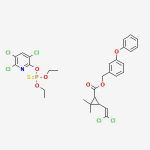 molecular formula C30H31Cl5NO6PS B12765590 Chlorpyrifos-permethrin mixt. CAS No. 65272-43-7
