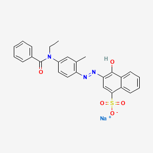 molecular formula C26H22N3NaO5S B12765681 Sodium 3-[[4-(benzoylethylamino)-2-methylphenyl]azo]-4-hydroxynaphthalene-1-sulphonate CAS No. 6245-59-6