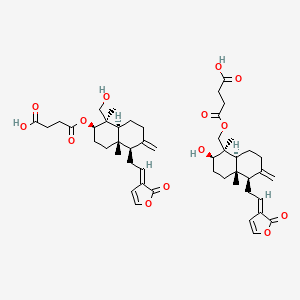 molecular formula C48H64O14 B12765717 Dehydroandrographolide succinic acid ester CAS No. 134418-29-4