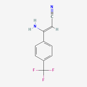 (2Z)-3-amino-3-[4-(trifluoromethyl)phenyl]prop-2-enenitrile
