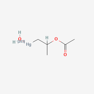 molecular formula C5H11HgO3 B12765773 Merisoprol acetate Hg 203 CAS No. 24359-50-0