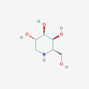 molecular formula C6H13NO4 B12765821 3,4,5-Piperidinetriol, 2-(hydroxymethyl)-, (2S,3S,4R,5S)- CAS No. 188779-13-7