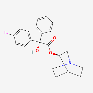 molecular formula C21H22INO3 B12765841 3-Quinuclidinyl-4-iodobenzilate, (3R,S)- CAS No. 88000-63-9