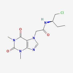 molecular formula C13H18ClN5O3 B12765908 D-(+)-Chlambamide CAS No. 83200-95-7