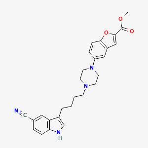 molecular formula C27H28N4O3 B12765914 Vilazodone methyl ester CAS No. 1236722-93-2