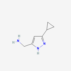 (5-cyclopropyl-1H-pyrazol-3-yl)methanamine
