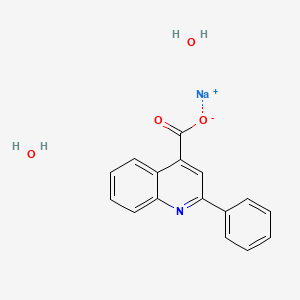 molecular formula C16H14NNaO4 B12766057 Cinchophen sodium dihydrate CAS No. 114813-65-9