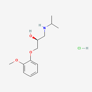 molecular formula C13H22ClNO3 B12766103 Levomoprolol hydrochloride CAS No. 113482-87-4