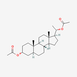 molecular formula C25H40O4 B12766107 Allopregnane-3alpha,20alpha-diol diacetate CAS No. 6003-18-5