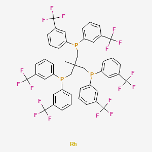 molecular formula C47H33F18P3Rh B12766113 C(RhH3(CF3PPP)) CAS No. 204906-24-1