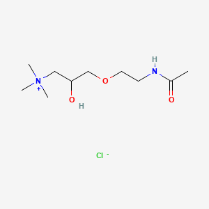 molecular formula C10H23ClN2O3 B12766116 Acetamidoethyl PG-trimonium chloride CAS No. 167614-36-0