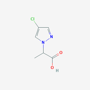 molecular formula C6H7ClN2O2 B1276612 2-(4-chloro-1H-pyrazol-1-yl)propanoic acid CAS No. 51363-82-7