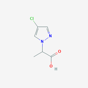 molecular formula C6H7ClN2O2 B1276612 2-(4-氯-1H-吡唑-1-基)丙酸 CAS No. 51363-82-7