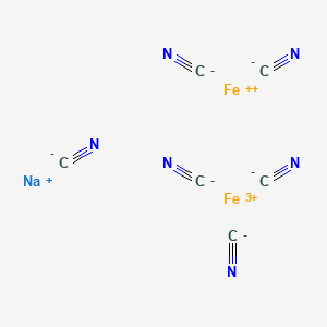 molecular formula C6Fe2N6Na B12766195 Ferric sodium ferrocyanide CAS No. 51041-36-2