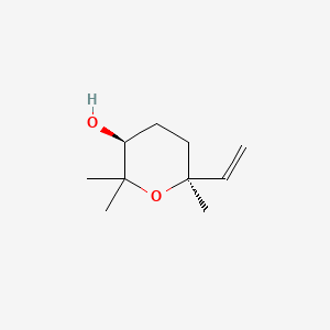 molecular formula C10H18O2 B12766303 (3S,6S)-6-ethenyl-2,2,6-trimethyloxan-3-ol CAS No. 22628-11-1