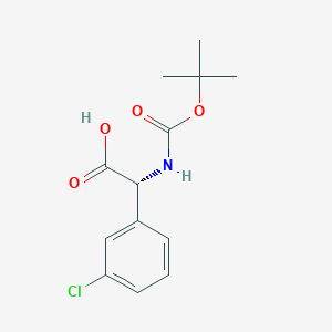 molecular formula C13H16ClNO4 B1276631 N-Boc-2-(3'-Chlorophenyl)-D-glycine CAS No. 926641-28-3