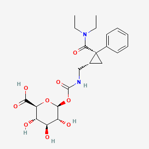 molecular formula C22H30N2O9 B12766332 Milnacipran carbamoyl o-glucuronide, D- CAS No. 1446438-97-6