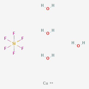 molecular formula CuF6H8O4Si B12766337 Cupric hexafluorosilicate tetrahydrate CAS No. 25869-11-8