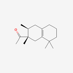 molecular formula C16H26O B12766351 Ethanone, 1-((2R,3R)-1,2,3,4,5,6,7,8-octahydro-2,3,8,8-tetramethyl-2-naphthalenyl)-, rel- CAS No. 59056-94-9