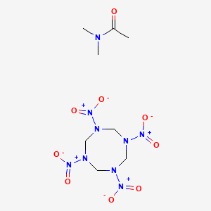molecular formula C8H17N9O9 B12766360 N,N-dimethylacetamide;1,3,5,7-tetranitro-1,3,5,7-tetrazocane CAS No. 3354-91-4