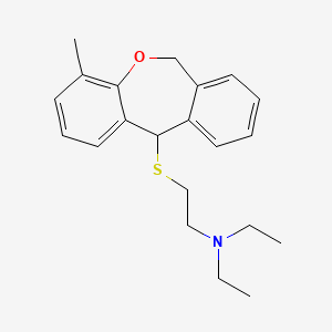 molecular formula C21H27NOS B12766364 4-Methyl-11-(2-(diethylamino)ethyl)thio-6,11-dihydrodibenz(b,e)oxepin CAS No. 87673-14-1