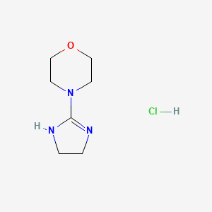 molecular formula C7H14ClN3O B12766365 4-(2-Imidazolin-2-yl)morpholine hydrochloride CAS No. 92349-69-4