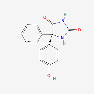 molecular formula C15H12N2O3 B12766375 p-Hydroxyphenytoin, (R)- CAS No. 57496-19-2