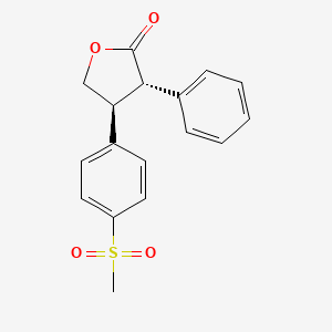 molecular formula C17H16O4S B12766387 trans-Dihydrorofecoxib CAS No. 308364-86-5