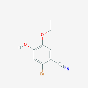 molecular formula C9H8BrNO2 B1276643 2-Bromo-5-ethoxy-4-hydroxybenzonitrile CAS No. 832674-70-1