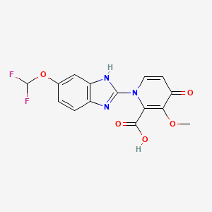 molecular formula C15H11F2N3O5 B12766486 Unii-P3X65MG338 CAS No. 2512209-15-1