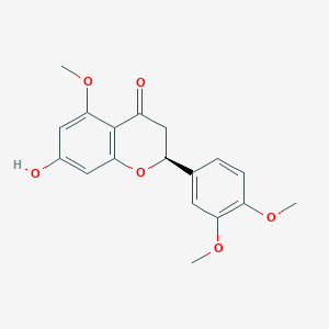 molecular formula C18H18O6 B12766490 Hesperetin 5,3'-dimethyl ether CAS No. 123861-33-6