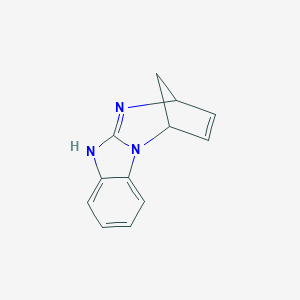 molecular formula C12H11N3 B127665 2,9,11-Triazatetracyclo[10.2.1.02,10.03,8]pentadeca-3,5,7,9,13-pentaene CAS No. 143262-50-4
