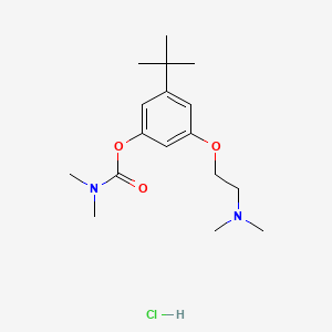 molecular formula C17H29ClN2O3 B12766514 Carbamic acid, dimethyl-, 3-(2-(dimethylamino)ethoxy)-5-(1,1-dimethylethyl)phenyl ester, monohydrochloride CAS No. 118116-17-9