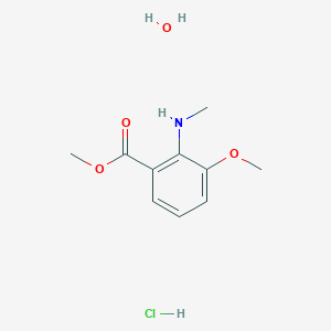 molecular formula C10H16ClNO4 B12766532 Damascenine hydrochloride monohydrate CAS No. 5986-11-8