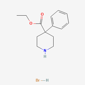 molecular formula C14H20BrNO2 B12766543 Ethyl 4-phenyl-4-piperidine-carboxylate hydrobromide CAS No. 227470-64-6