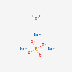 molecular formula H2Na3O5P B12766565 Sodium phosphate, tribasic, monohydrate CAS No. 27176-08-5
