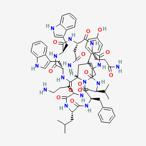 molecular formula C70H89N15O13 B12766620 Tyrocidine C CAS No. 3252-29-7