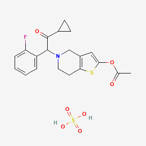 molecular formula C20H22FNO7S2 B12766651 Prasugrel sulfate CAS No. 1191933-01-3