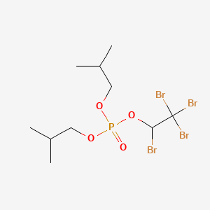 molecular formula C10H19Br4O4P B12766698 Diisobutyl 1,2,2,2-tetrabromoethyl phosphate CAS No. 102305-57-7