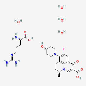molecular formula C25H43FN6O10 B12766722 WCK-771 tetrahydrate CAS No. 847545-29-3