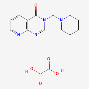 molecular formula C15H18N4O5 B12766730 Pyrido(2,3-d)pyrimidin-4(3H)-one, 3-(1-piperidinylmethyl)-, oxalate CAS No. 88350-78-1
