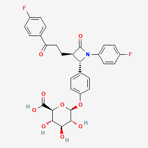 molecular formula C30H27F2NO9 B12766742 Ezetimibe ketone glucuronide CAS No. 861404-71-9