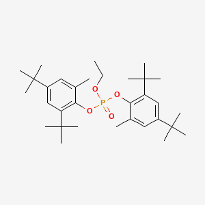 molecular formula C32H51O4P B12766798 Bis(2,4-di-tert-butyl-6-methylphenyl) ethyl phosphate CAS No. 871122-79-1