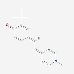 molecular formula C18H21NO B127668 o-tert-Butylstilbazolium betaine CAS No. 153280-17-2