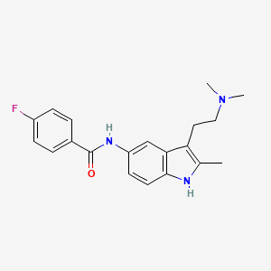 molecular formula C20H22FN3O B12766825 FC7Lvp85JZ CAS No. 189806-34-6