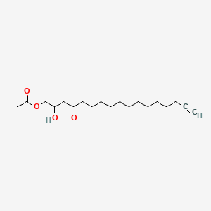 molecular formula C19H32O4 B1276690 1-乙酰氧基-2-羟基-16-庚炔-4-酮 CAS No. 24607-10-1