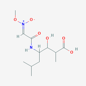 molecular formula C12H22N2O6 B12766979 Heptanoic acid, 3-hydroxy-2,6-dimethyl-4-(((methyl-aci-nitro)acetyl)amino)-, (-)- CAS No. 195384-07-7