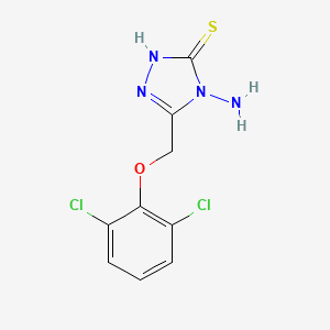 molecular formula C9H8Cl2N4OS B1276707 4-氨基-5-[(2,6-二氯苯氧基)甲基]-4H-1,2,4-三唑-3-硫醇 CAS No. 871478-79-4